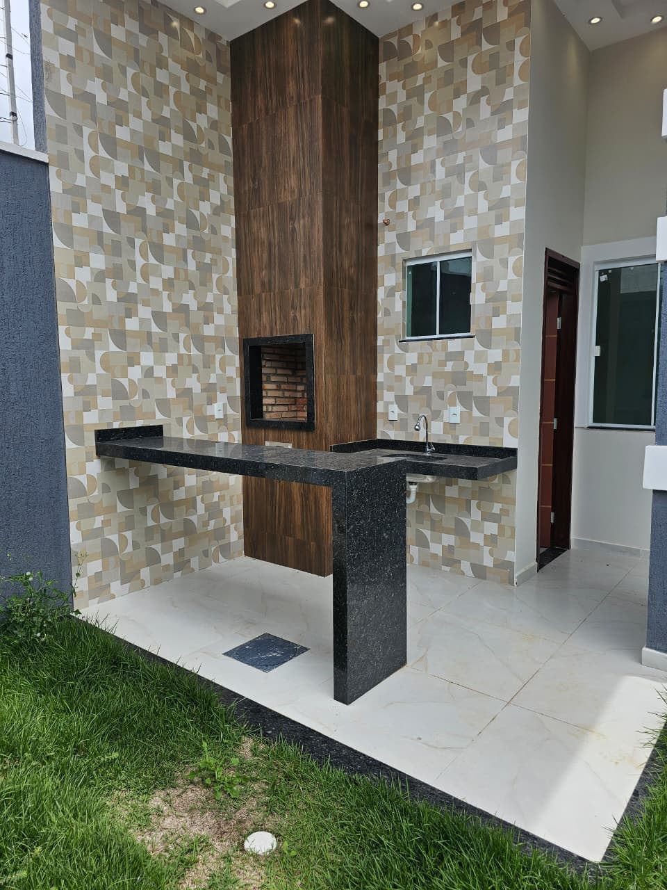 Casa no Loteamento Bela Vista, Área gourmet com churrasqueira