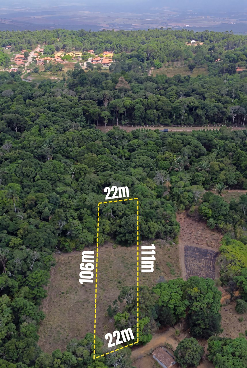 Terreno no Sítio Paus Altos dos Cunhas, Demarcação com as medidas