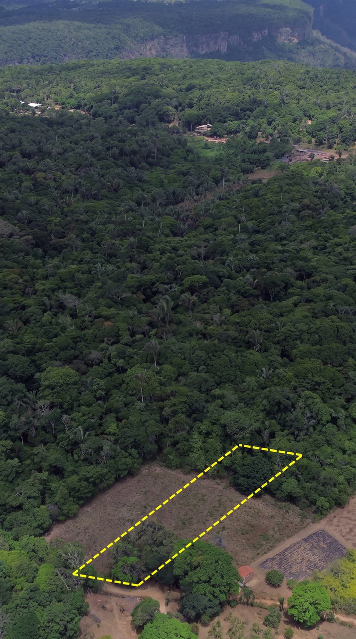 Terreno no Sítio Paus Altos dos Cunhas, Terreno com a serra ao fundo